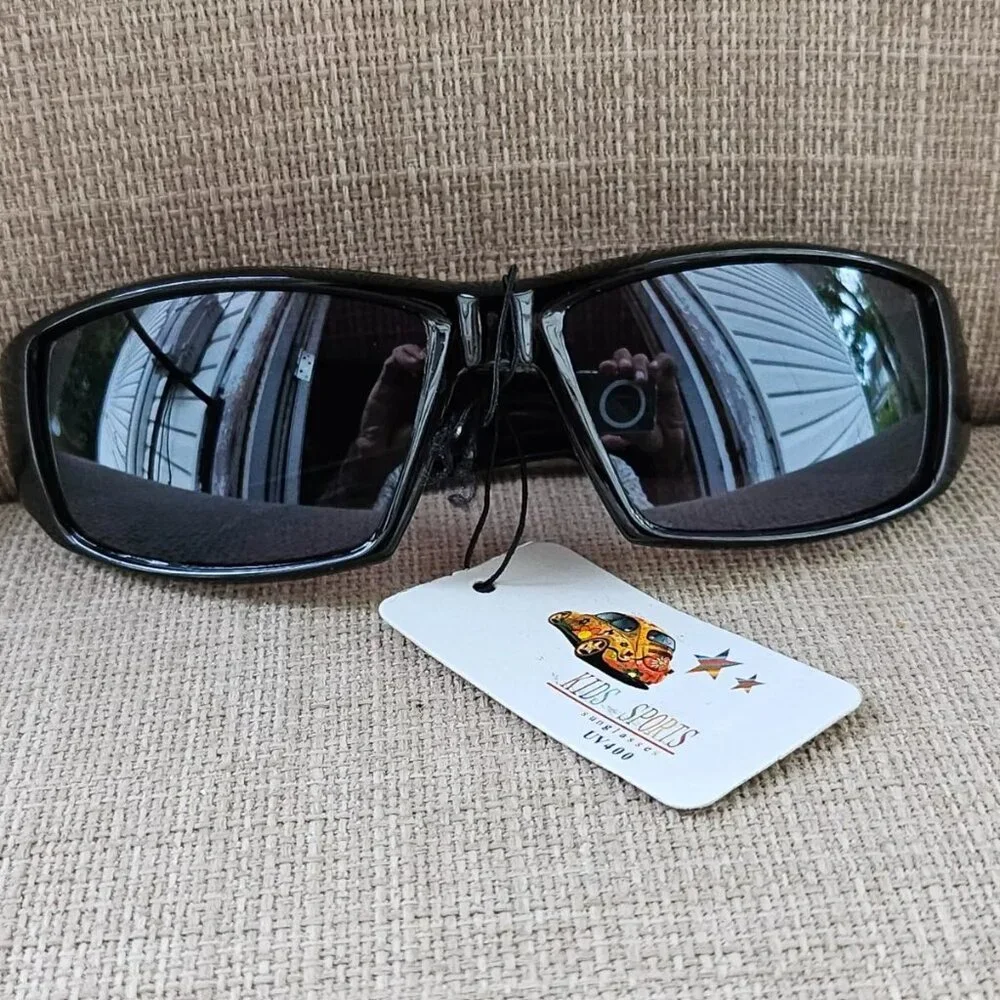 Kids Sunglasses Black Wrap Eye Wear 100% UV Prtotect Sunglasses for 7-10 years